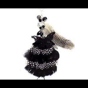 🟡 5/35 Gorgeous Feather Necklace and earring set